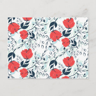 Modernes und elegantes Blumenmuster Postkarte