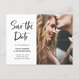 Modernes und elegantes Foto Save the Date Ankündigungspostkarte