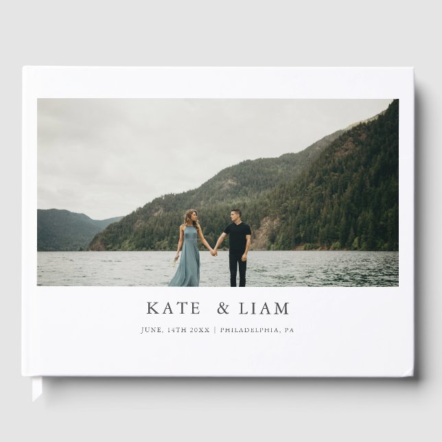 Modernes und elegantes Gästebuch für Hochzeiten (Vorderseite)