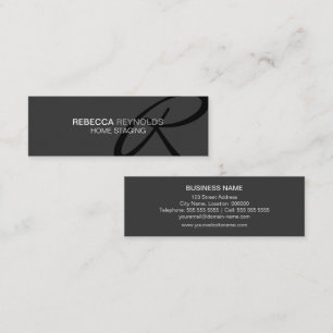 Modernes und elegantes Monogramm Mini Visitenkarte