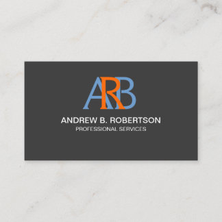 Modernes und elegantes Monogramm Visitenkarte