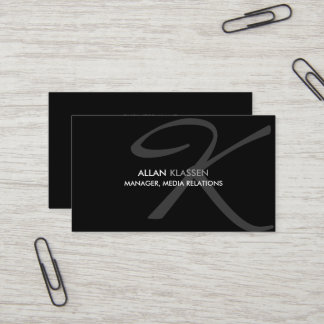 Modernes und elegantes Monogramm Visitenkarte