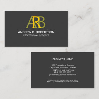 Modernes und elegantes Monogramm Visitenkarte