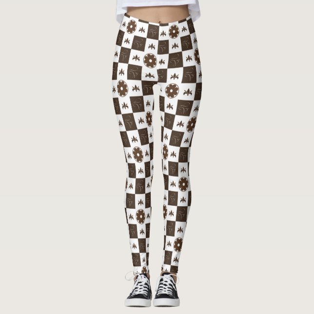 Modernes und elegantes Musterdesign Leggings (Vorderseite)