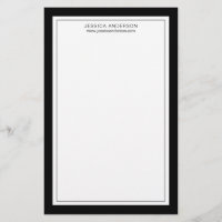 Modernes und elegantes Schwarz-Weiß-Personalisiert