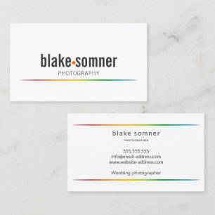 Modernes und feines Fotograf Visitenkarte