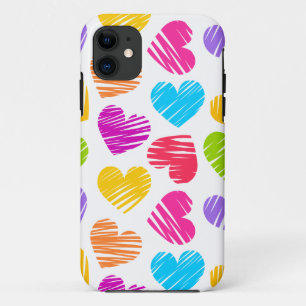 Modernes und Girly Vibranly Vidled Herts Pattern Case-Mate iPhone Hülle
