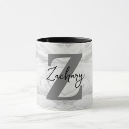 Modernes und klassisches Marmormonogramm Letter Z Tasse