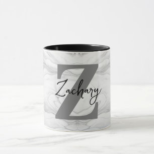 Modernes und klassisches Marmormonogramm Letter Z Tasse