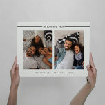 Modernes und minimales Foto Grid für Vater Künstlicher Leinwanddruck<br><div class="desc">Dieses schlichte und elegante Foto-Grid-Design bietet zwei Ihrer liebsten persönlichen Fotos,  mit den Worten "Wir Liebe Sie,  Papa" und modernen schwarzen Linien. Du kannst auch deine Namen und das Datum hinzufügen,  um dies zu einem wahren Sake zu machen,  wird dein Vater diesen Vatertag und immer schätze.</div>