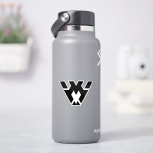 Modernes und minimales Letter W Monogramm Aufkleber