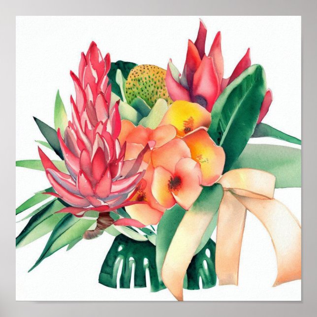 Modernes und Minimalistisches Bouquet (B) Poster (Vorne)