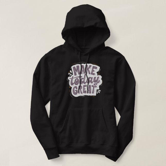 Modernes und motivierend Zitat, das Schwarz förder Hoodie (Design vorne)