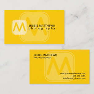 Modernes und mutiges Monogramm Visitenkarte