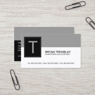 Modernes und mutiges Monogramm Visitenkarte