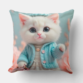 Modernes und stilvolles Chic Cat Design Kissen