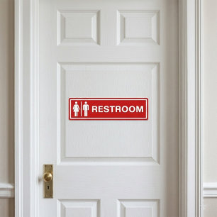 Modernes Unisex-Toilettenschild für Geschäftstür Autoaufkleber