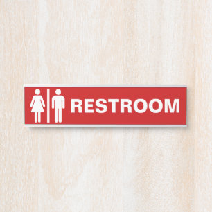 Modernes Unisex-Toilettenschild für Geschäftstür Türschild