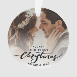 Modernes "Unser erstes Weihnachtsfest als Mr. & Mr Ornament