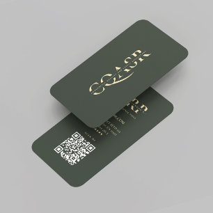 Modernes Unternehmen Dunkelgrün Beruflich Visitenkarte