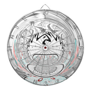 Modernes Urban Ash Gray Flora Abstraktes Muster Ku Dartscheibe