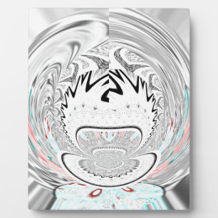 Modernes Urban Ash Gray Flora Abstraktes Muster Ku Fotoplatte