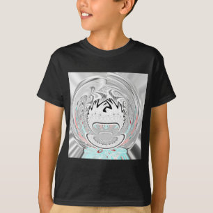 Modernes Urban Ash Gray Flora Abstraktes Muster Ku T-Shirt