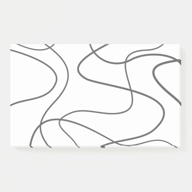Modernes, urbanes, abstraktes Muster. Kurven, gewe Post-it Klebezettel (Vorderseite)