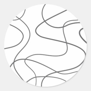 Modernes, urbanes, abstraktes Muster. Kurven, gewe Runder Aufkleber