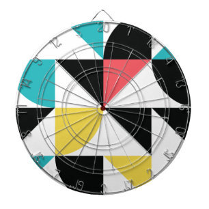 Modernes, urbanes, buntes, lustiges geometrisches  dartscheibe