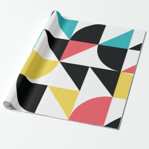 Modernes, urbanes, buntes, lustiges geometrisches geschenkpapier