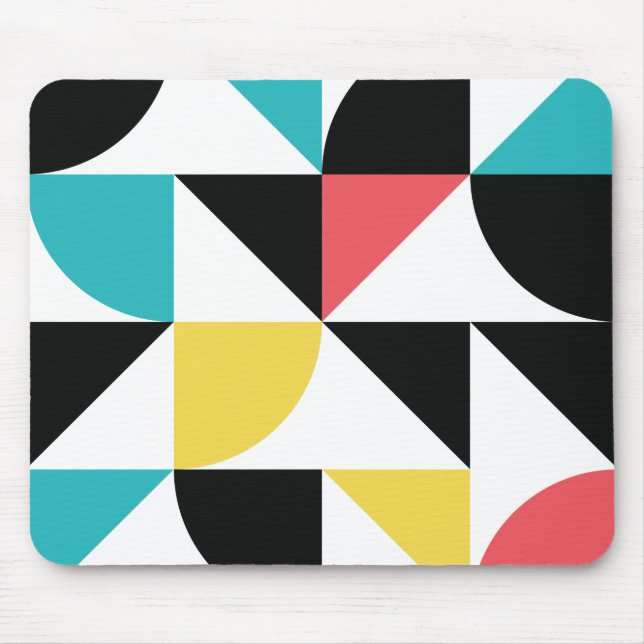 Modernes, urbanes, buntes, lustiges geometrisches  mousepad (Vorne)