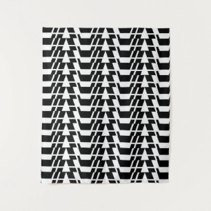 Modernes, urbanes, cooles, kühnes geometrisches Mu Wandteppich