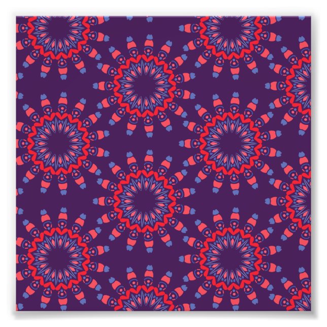 Modernes urbanes Herz-Violet-Muster Fotodruck (Vorne)