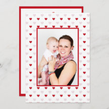 Modernes Valentinstag Herz Foto Custom Red