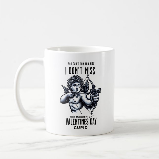 Modernes Valentinstag mit Pistole Kaffeetasse (Links)