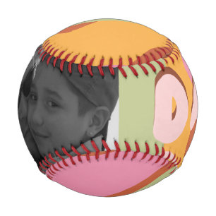 Modernes Vatertag Retro Muster Vater Message Foto Baseball