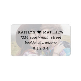 Modernes verblichenes Foto kombiniert einfache Rüc Adressaufkleber