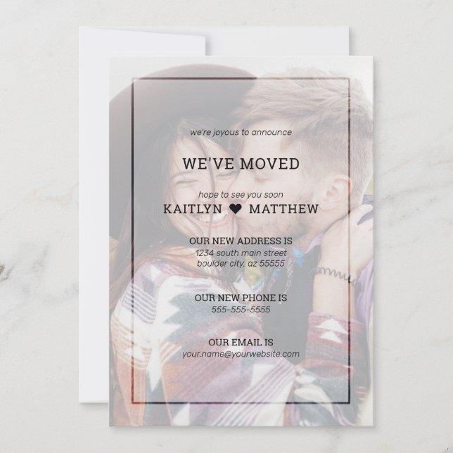 Modernes verblichenes Foto Minimalistisch Neueste  Ankündigung (Vorderseite)