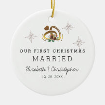 Modernes Verheiratetes Foto zu Weihnachten