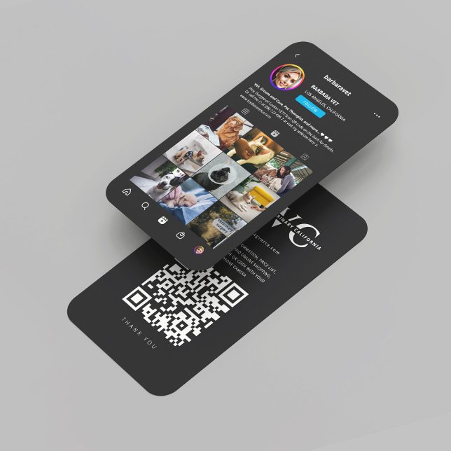 Modernes Veterinär-VET-Veterinärinjekt dunkel Visitenkarte (Modern Veterinarian VET Veterinary Instagram Monogram Dark Business Card
)