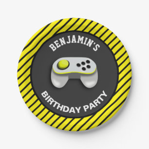 Modernes Videospiel-Geburtstags-Party Pappteller