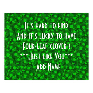 Modernes Vierblättriges Kleeblatt Fotodruck