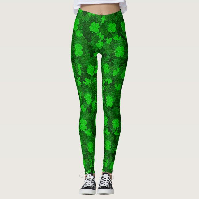 Modernes Vierblättriges Kleeblatt Leggings (Vorderseite)