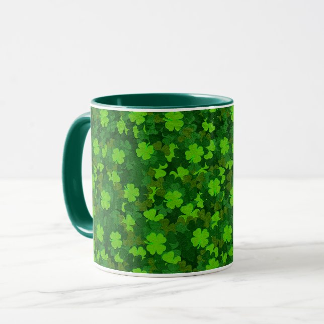Modernes Vierblättriges Kleeblatt Tasse (Vorderseite Links)