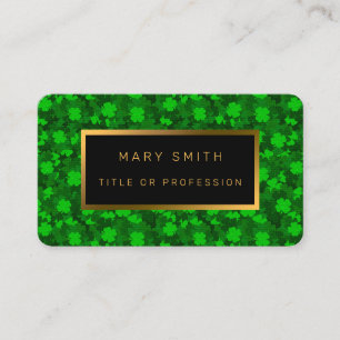 Modernes Vierblättriges Kleeblatt Visitenkarte