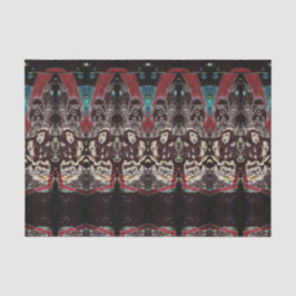 Modernes Vintag antikes, braunes, rotes Muster Seidenpapier