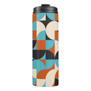 Modernes Vintag: Geometrische Retroformen. Thermosbecher