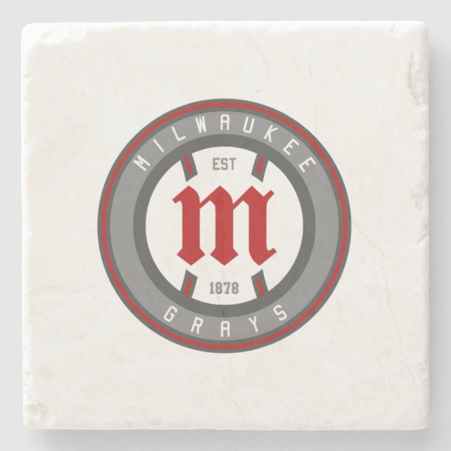 Modernes Vintage Milwaukee Grays Steinuntersetzer (Vorderseite)
