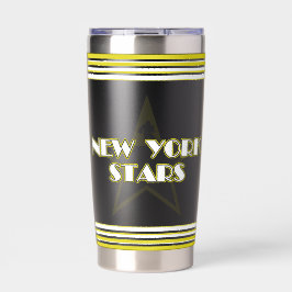 Modernes Vintage New York Stars Logo Thermobecher